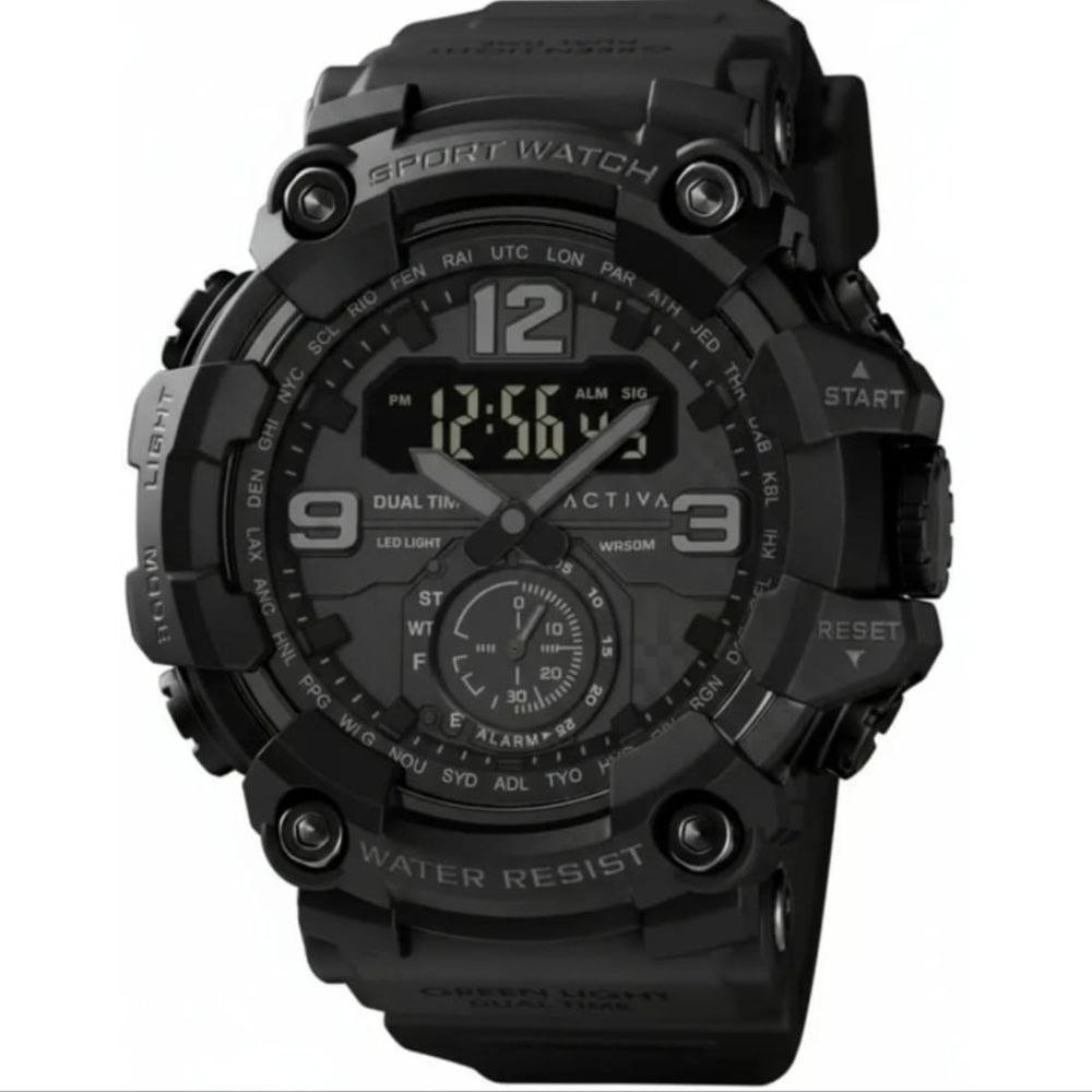 ACTIVA Black Sport Watch for Men Activa Vextron X Invicta Digital Men's Watch 52